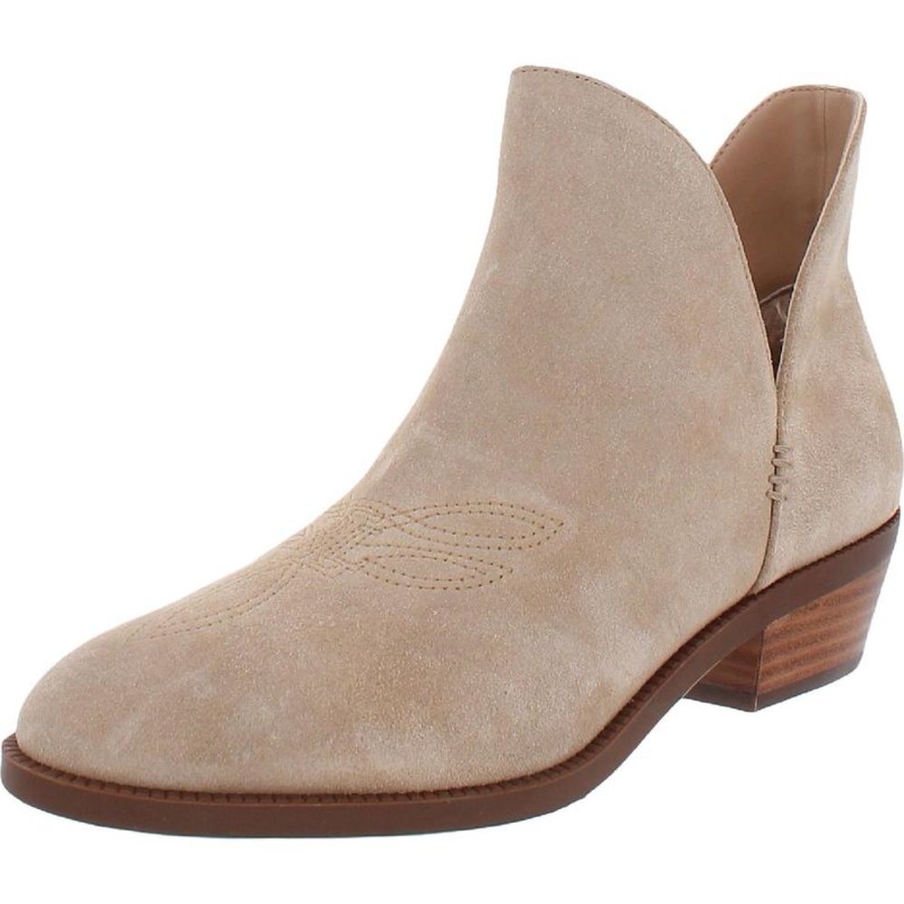 Lauren by Ralph Lauren Prestyn Brown Beige Leather Suede Cowgirl Bootie Size 7